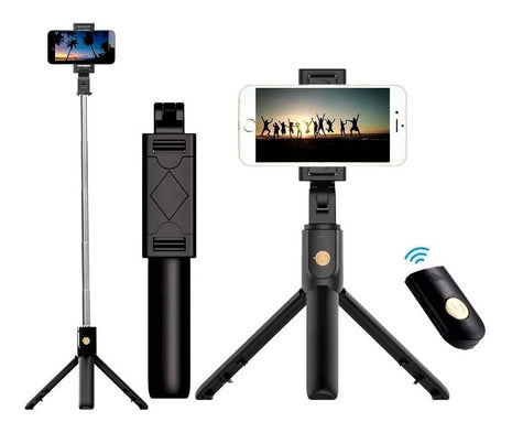 Trípode, Monopod y Selfie Stick 3en1 Modelo S03 + Control Bluetooth para Celular