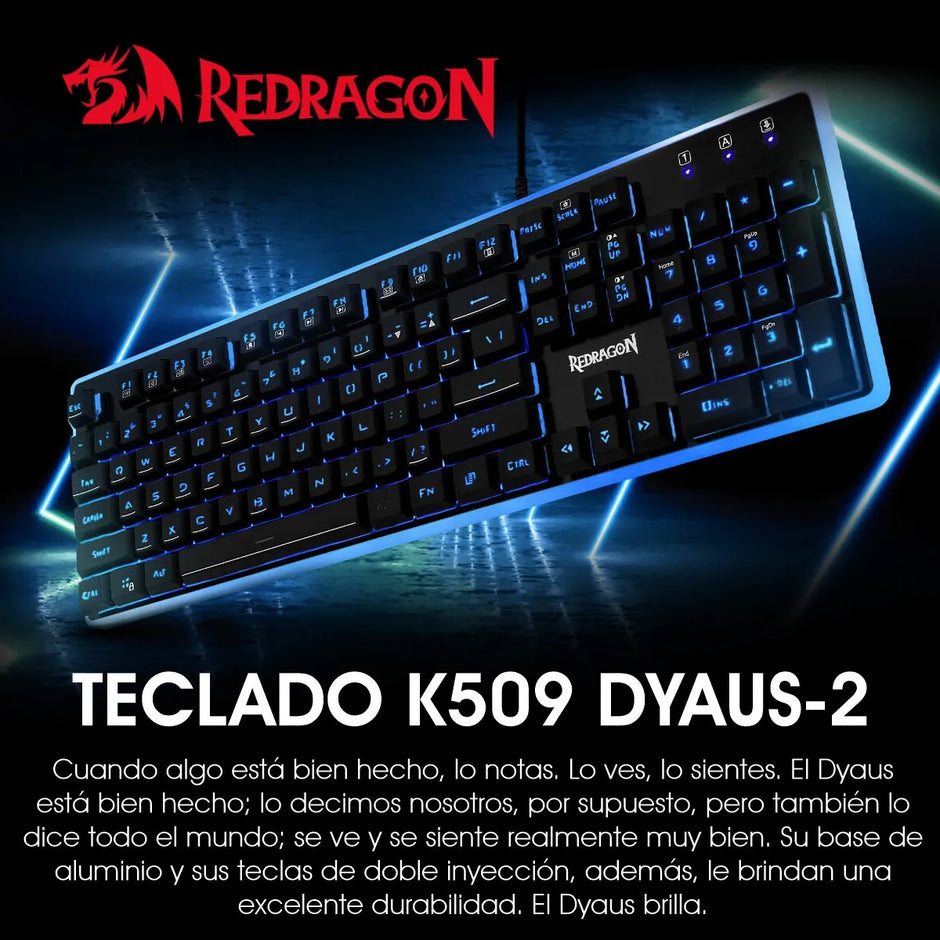Combo Gamer Redragon Teclado Semi-mecánico K509 + Mouse M601