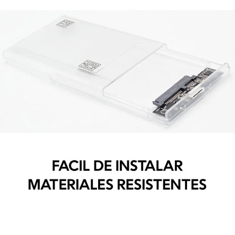 Caja Externa Transparente Disco Duro Y Ssd 2.5'' Usb 3.0/2.0