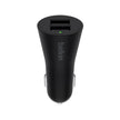 Cargador para Carro Belkin F8J221BT04-BLK 24W con 2 Puertos USB-A y Cable Lightning Negro