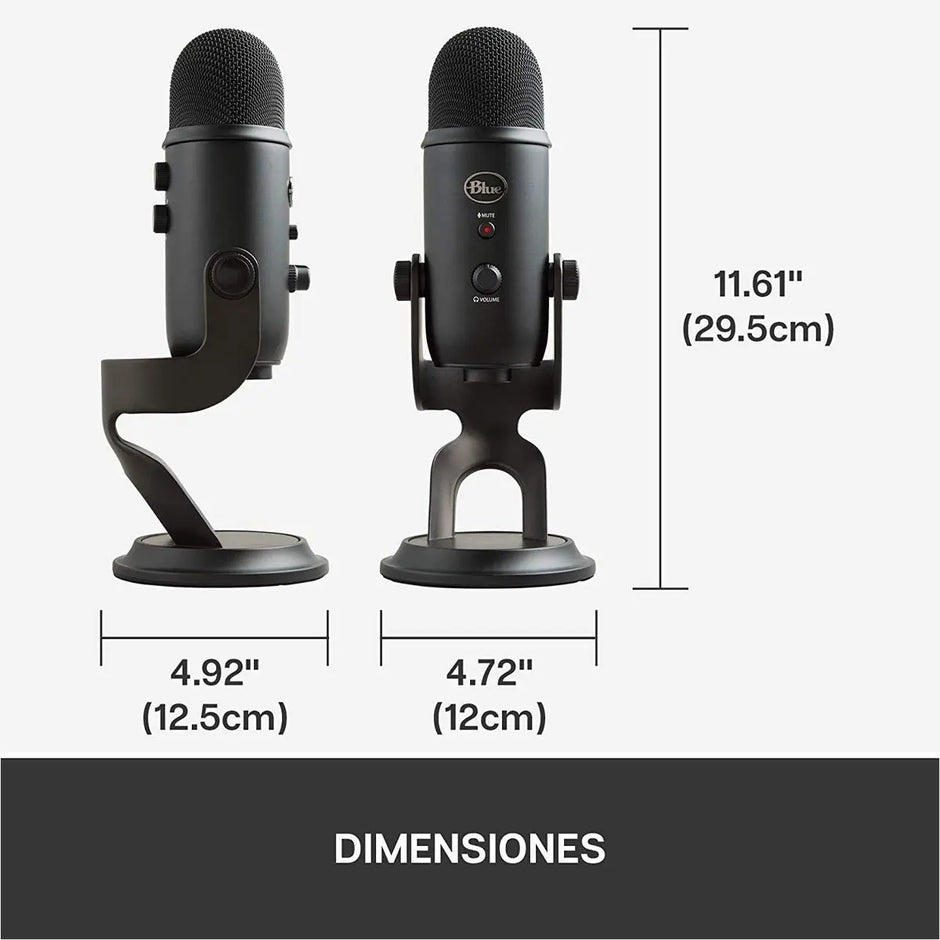 Micrófono Streaming Usb De Condensador Blue Yeti PC/Mac - Negro