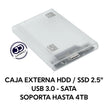 Caja Externa Transparente Disco Duro Y Ssd 2.5'' Usb 3.0/2.0