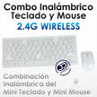 Combo Inalámbrico Mini: Teclado Y Protector + Mouse + Pilas