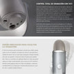Micrófono Streaming Usb De Condensador Blue Yeti PC/Mac - Silver