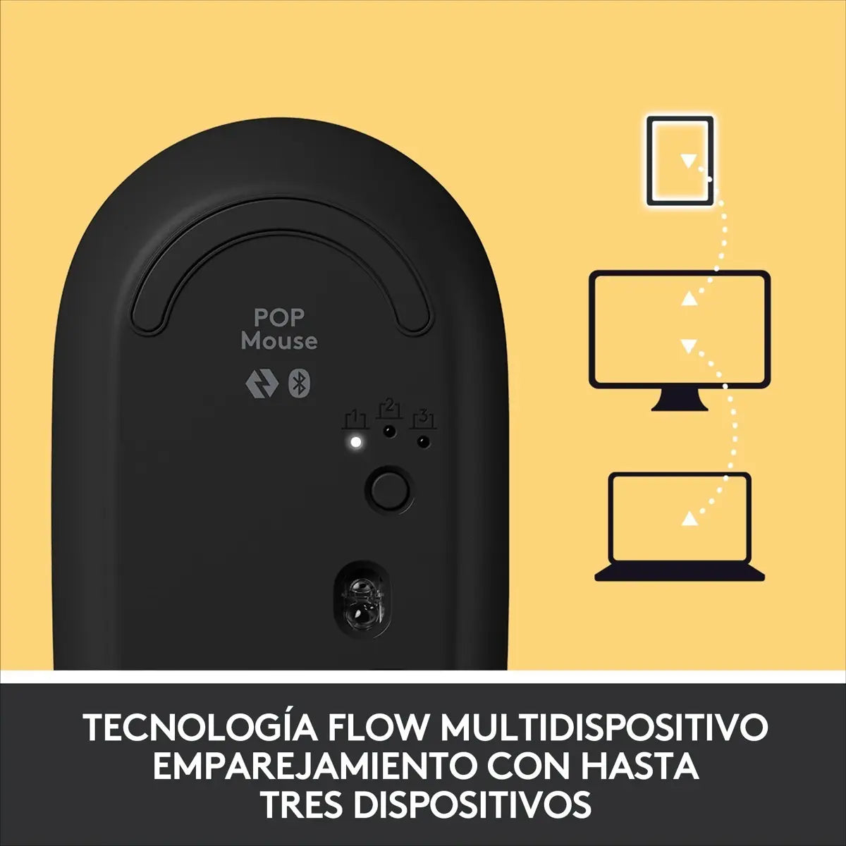 Mouse Bluetooth Logitech POP con Botón Emojis SilentTouch Multidispositivo - Blast