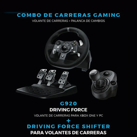 Racing Combo Timón Logitech G920 Xbox + Palanca + Soporte 5