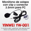 Micrófono De Solapa Anti-ruido Con Clip Para Pc Y Portátil