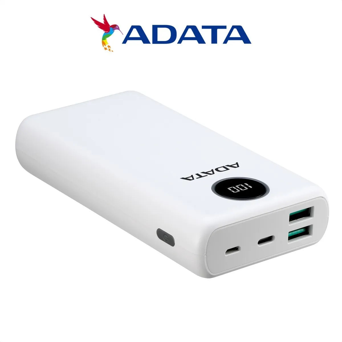 Power Bank 20000mah Carga Rápida Qc/pd Adata P20000qcd, Blanco