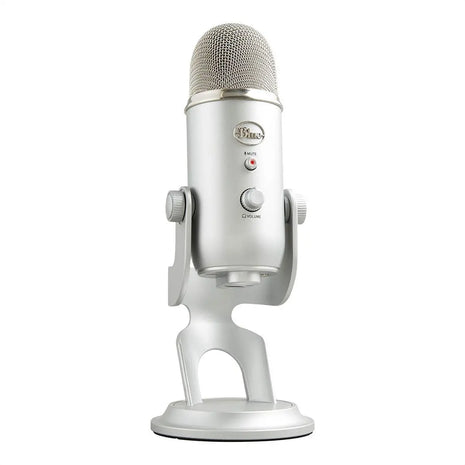 Micrófono USB Profesional Blue Yeti Multipatrón 3 Cápsulas para Gaming Streaming Podcast - Silver
