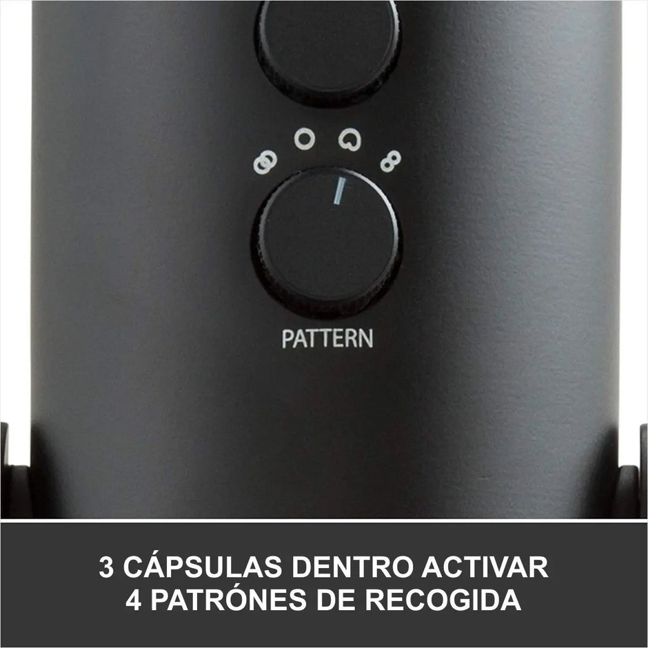 Micrófono Streaming Usb De Condensador Blue Yeti PC/Mac - Negro