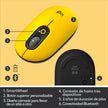 Mouse Bluetooth Logitech POP con Botón Emojis SilentTouch Multidispositivo - Blast