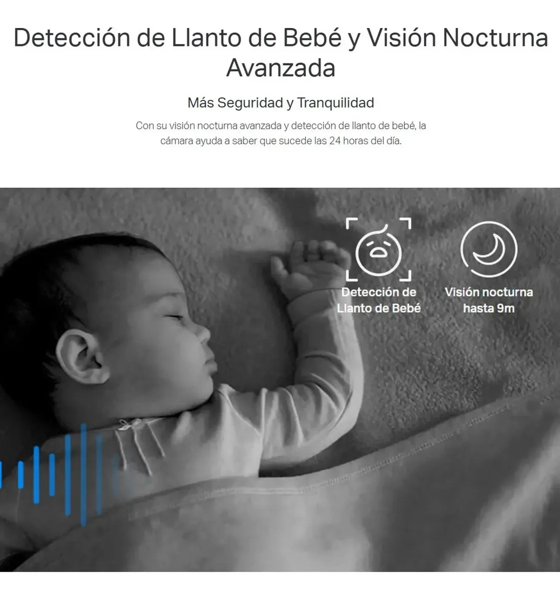 Cámara WiFi TP-Link Tapo C200 360° Full HD 1080p Visión Nocturna Audio Bidireccional Monitor Bebé Alexa + Micro SD 256GB