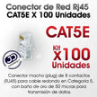 Conector De Red Terminal Rj45 Cat 5e / Bolsa X 100 Unidades
