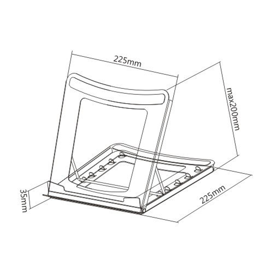 Base Para Portátil En Acero Jd Spl-01 / Reclinable 5 Niveles
