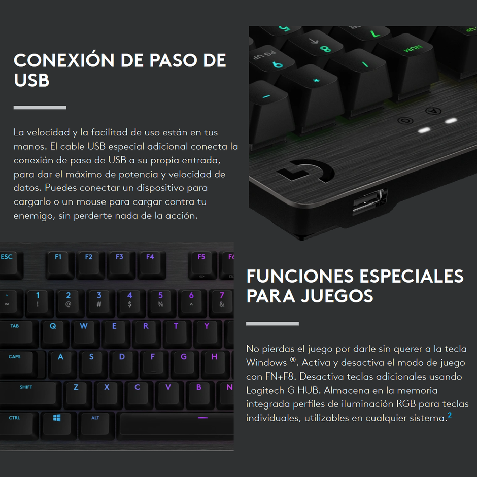 Combo Gamer Logitech Teclado Mecánico G513 + Mouse G502 Hero