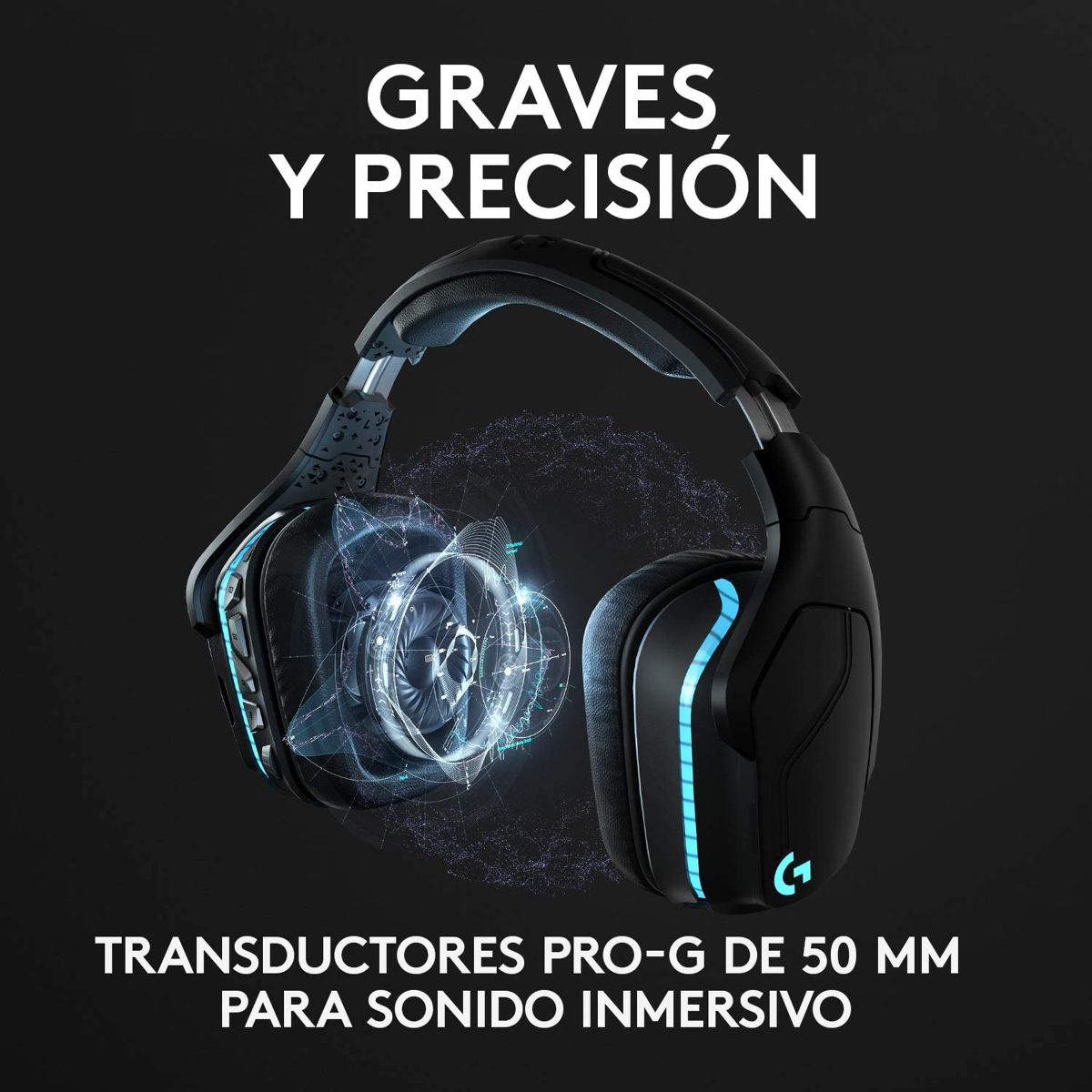 Logitech G935, Diadema Gamer Inalámbrica 7.1 / Rgb Lightsync