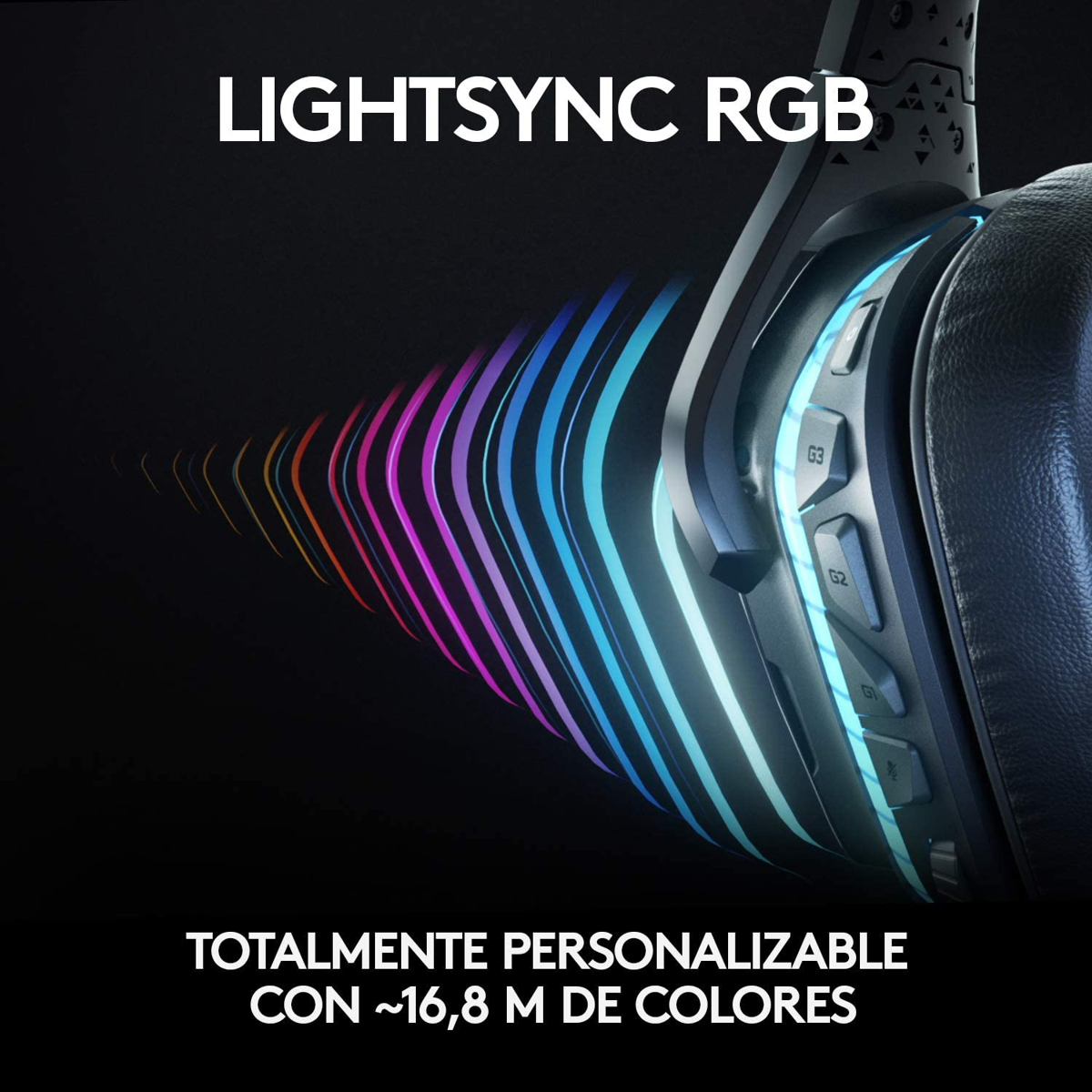 Logitech G935, Diadema Gamer Inalámbrica 7.1 / Rgb Lightsync