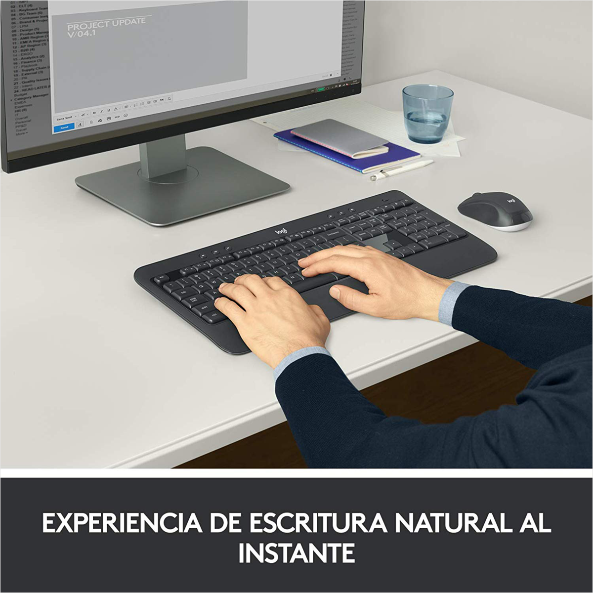 Combo Inalámbrico Logitech Mk540 + Pad Mouse Studio Series