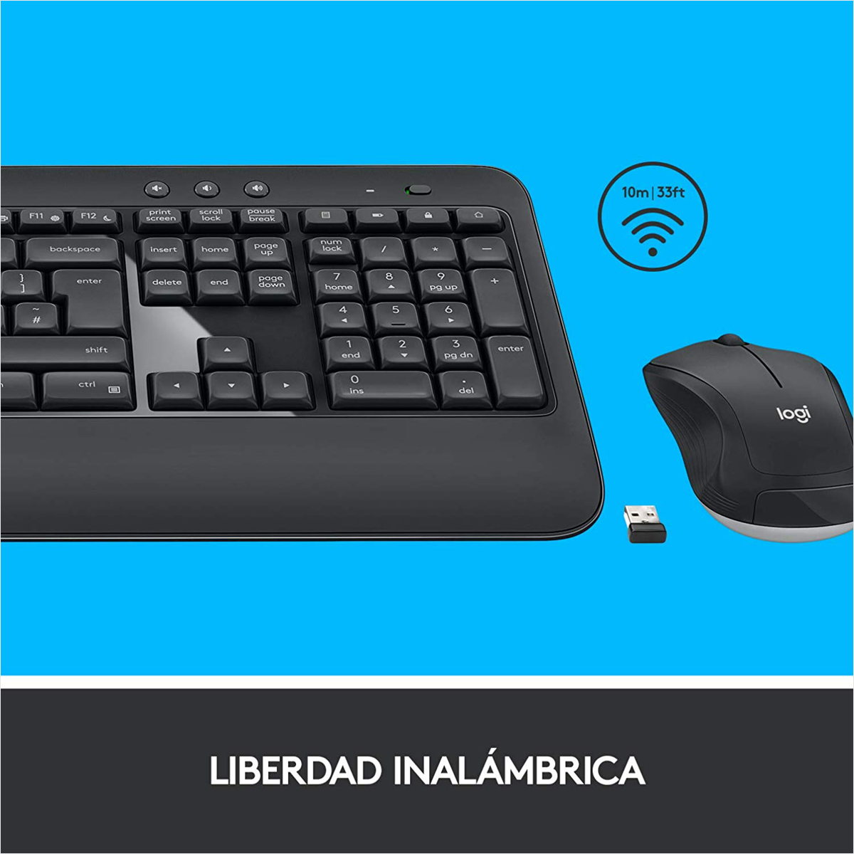 Combo Inalámbrico Logitech Mk540 + Pad Mouse Studio Series