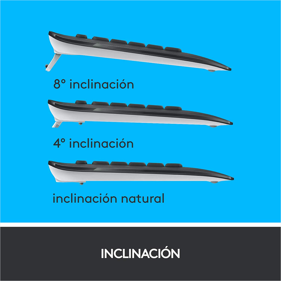 Combo Inalámbrico Logitech MK540 Advanced, Teclado con Reposamanos y Mouse Contorneado