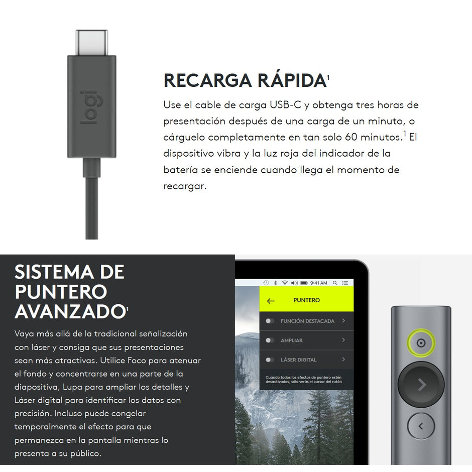 Control Inalámbrico Avanzado para Presentaciones Logitech Spotlight
