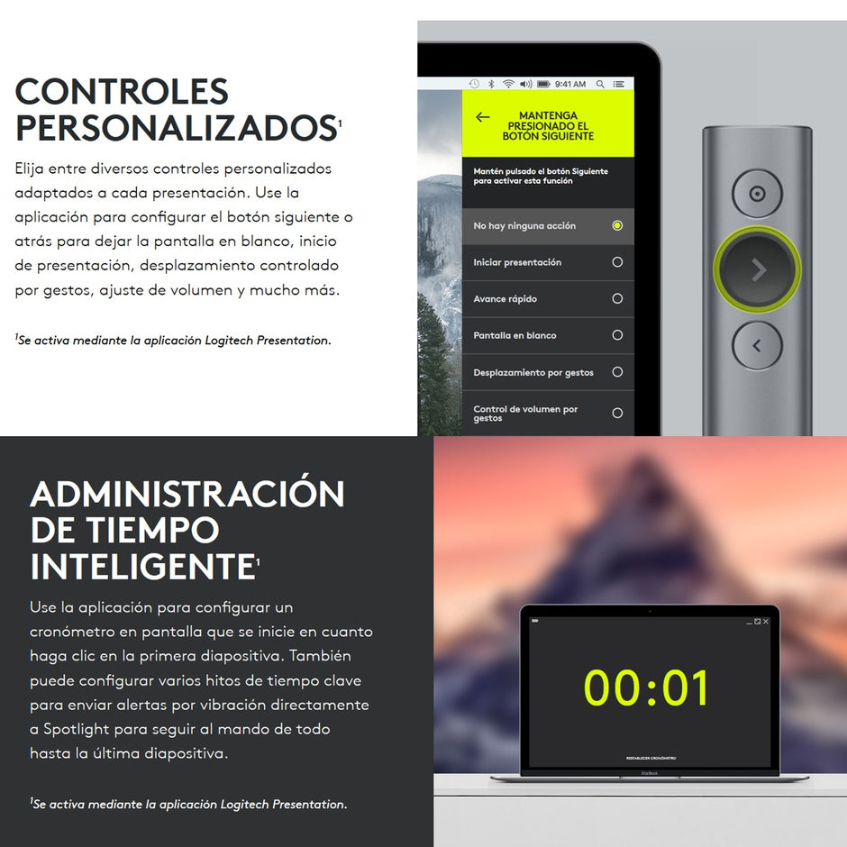 Control Inalámbrico Avanzado para Presentaciones Logitech Spotlight