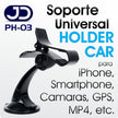 Soporte Carro Universal De Mordaza Celular, iPhone, Jd Ph-03