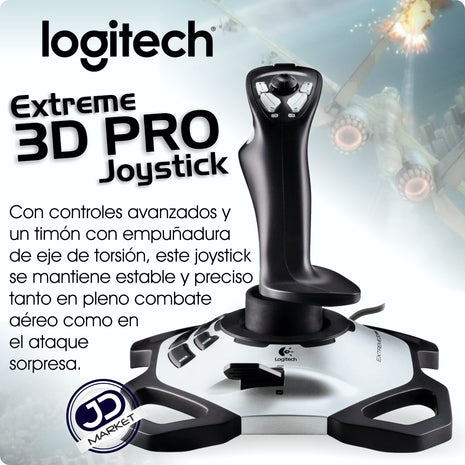 Control Joystick Logitech Extreme 3d Pro, Simulador De Vuelo