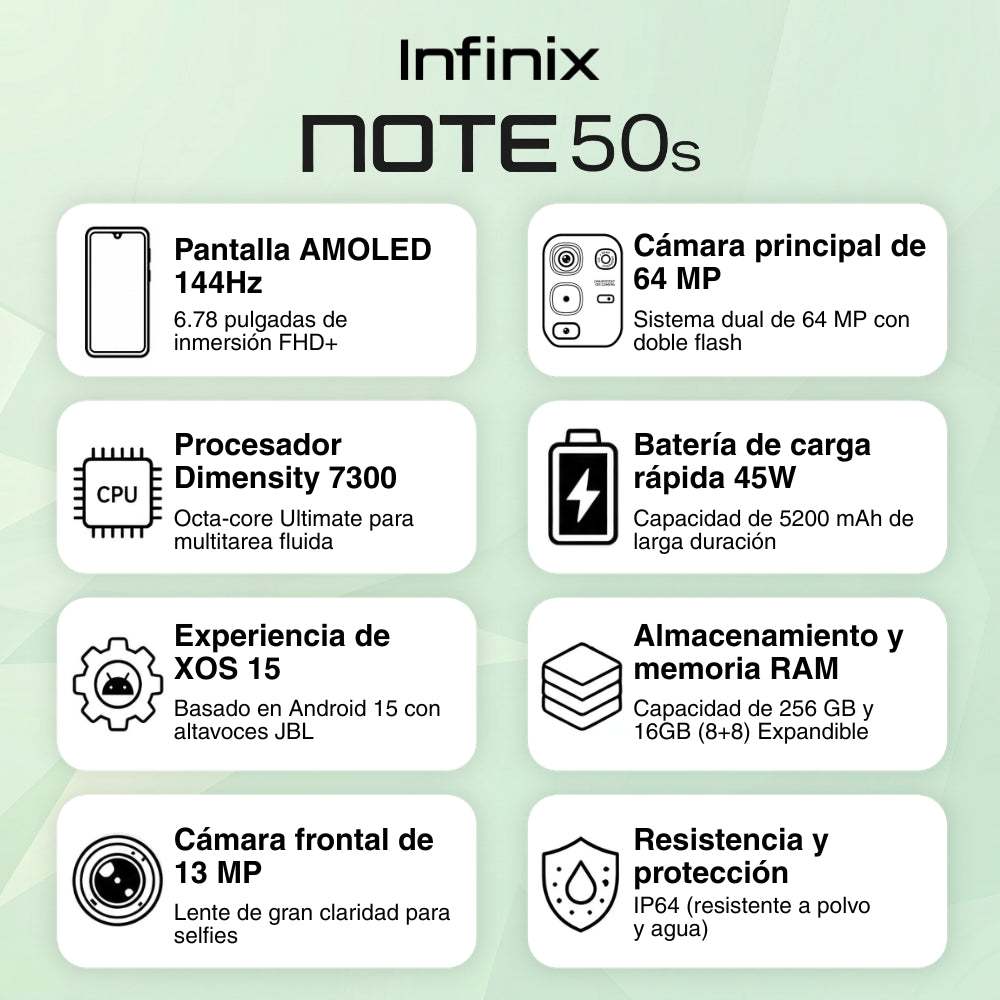 Celular Infinix Note 50S Dual SIM 5G AMOLED 6.78