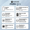 Celular Motorola G15 4G Dual SIM 6.72” FHD+ 512GB/12GB(4+8) 50MP NFC IP54 5200mAh Dolby Atmos - Azul