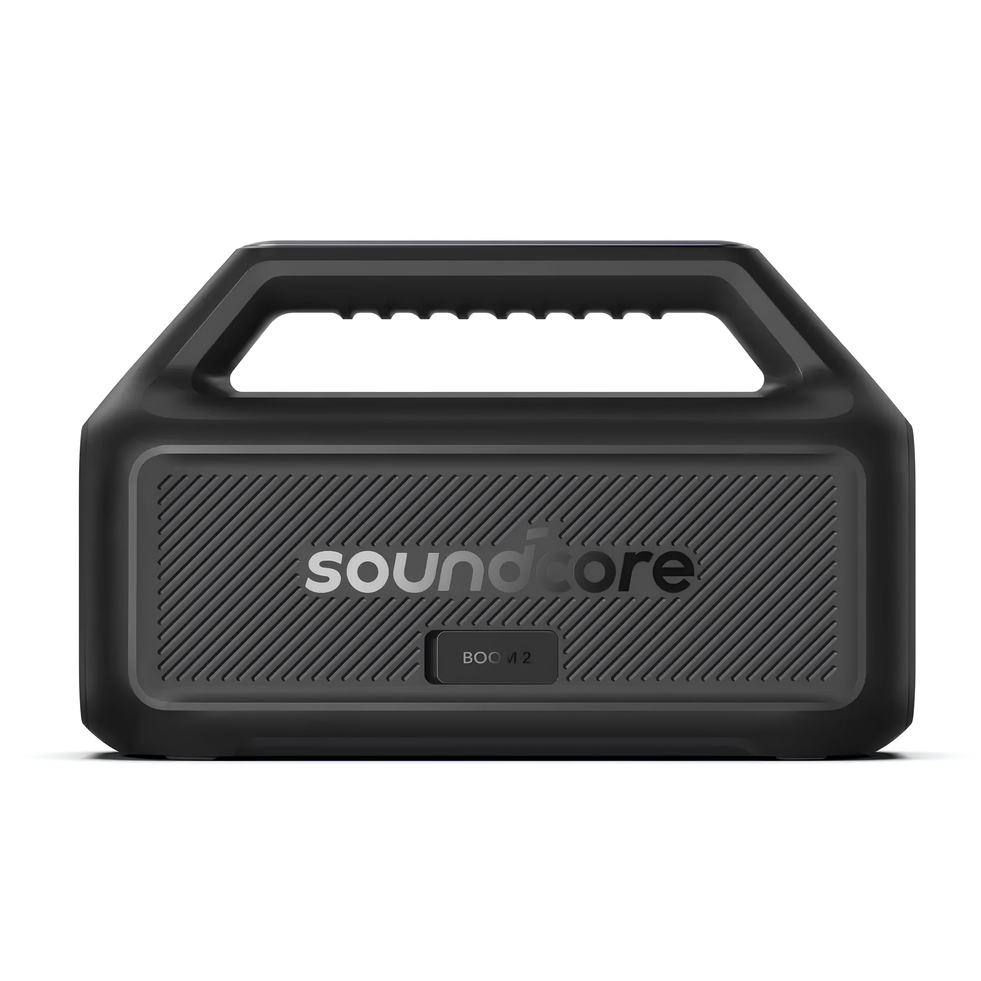 Parlante Bluetooth Soundcore Boom 2 Protección IPX7 Sonido 2.1 80W RMS Batería 24h PowerBank Luces LED