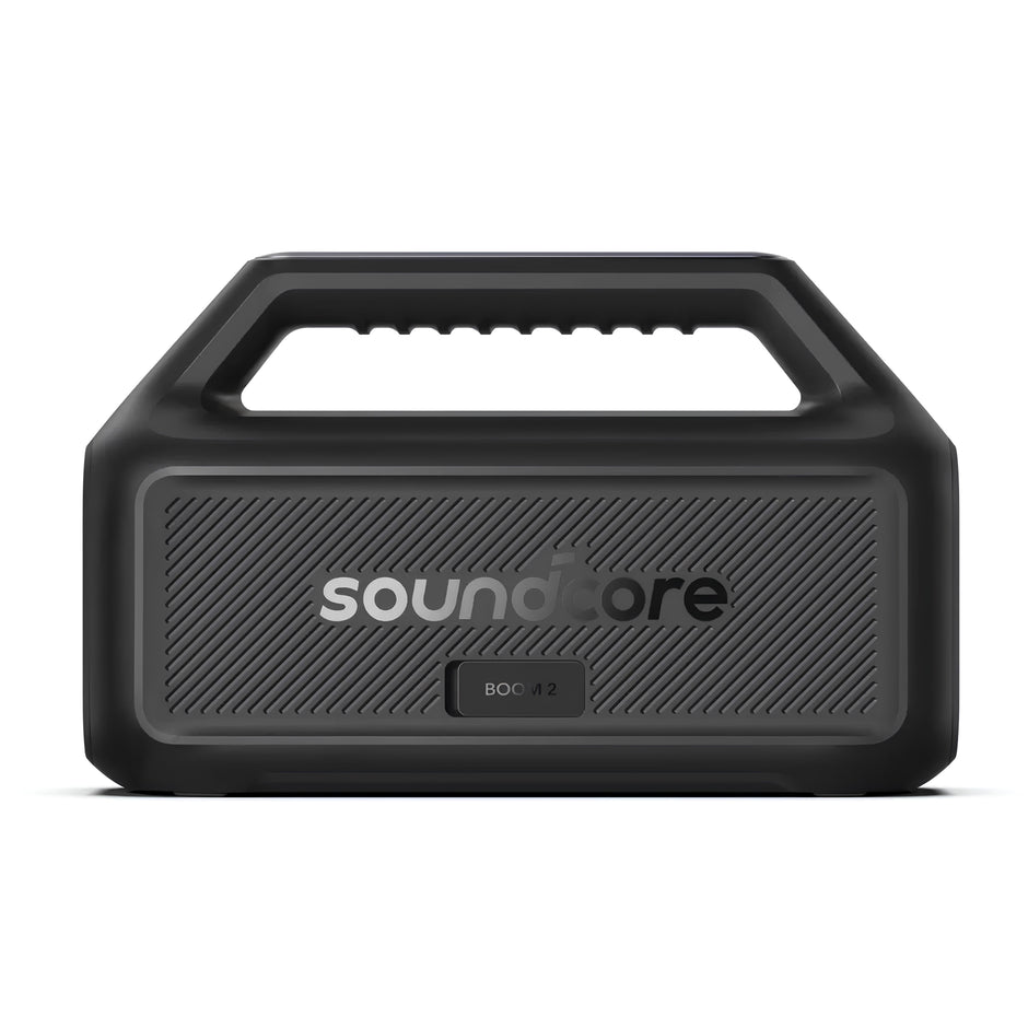 Parlante Bluetooth Soundcore Boom 2 Protección IPX7 Sonido 2.1 80W RMS Batería 24h PowerBank Luces LED
