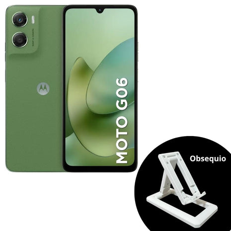 Celular Motorola Moto G06 Dual SIM 6.9” 120Hz 128GB/4GB+8GB RAM Boost 50MP AI IP64 5200mAh - Verde