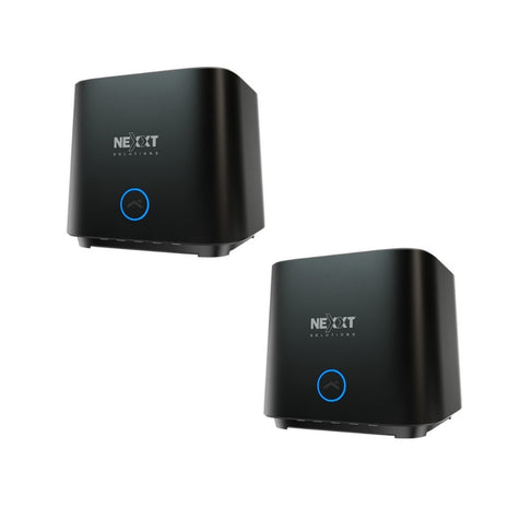 Pack x2 Router Nexxt Bolt Ac1200, Wi-fi 5, Tecnología Mesh, Compatible Google Home / Alexa / Siri, Negro