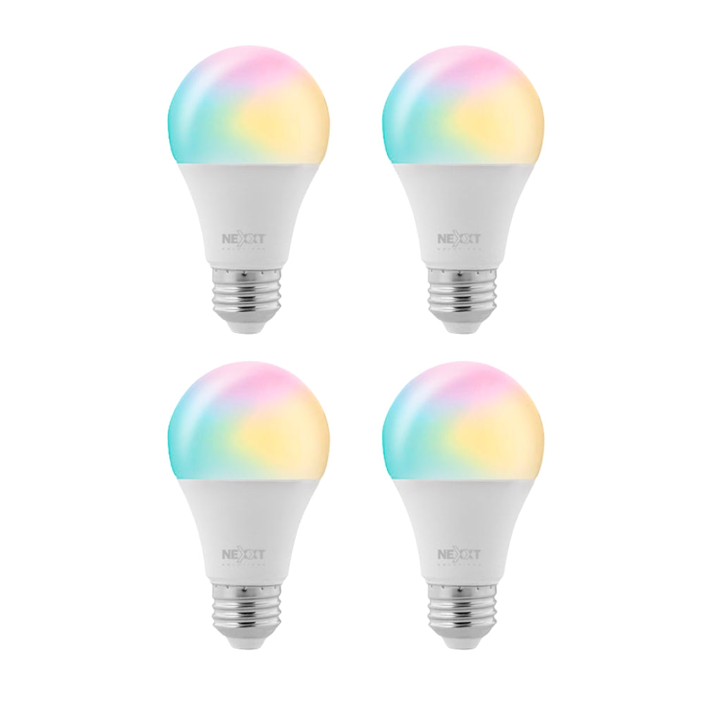 Bombilla Led Rgb Inteligente Wifi Nexxt Nhb-c110m, 4 Pack