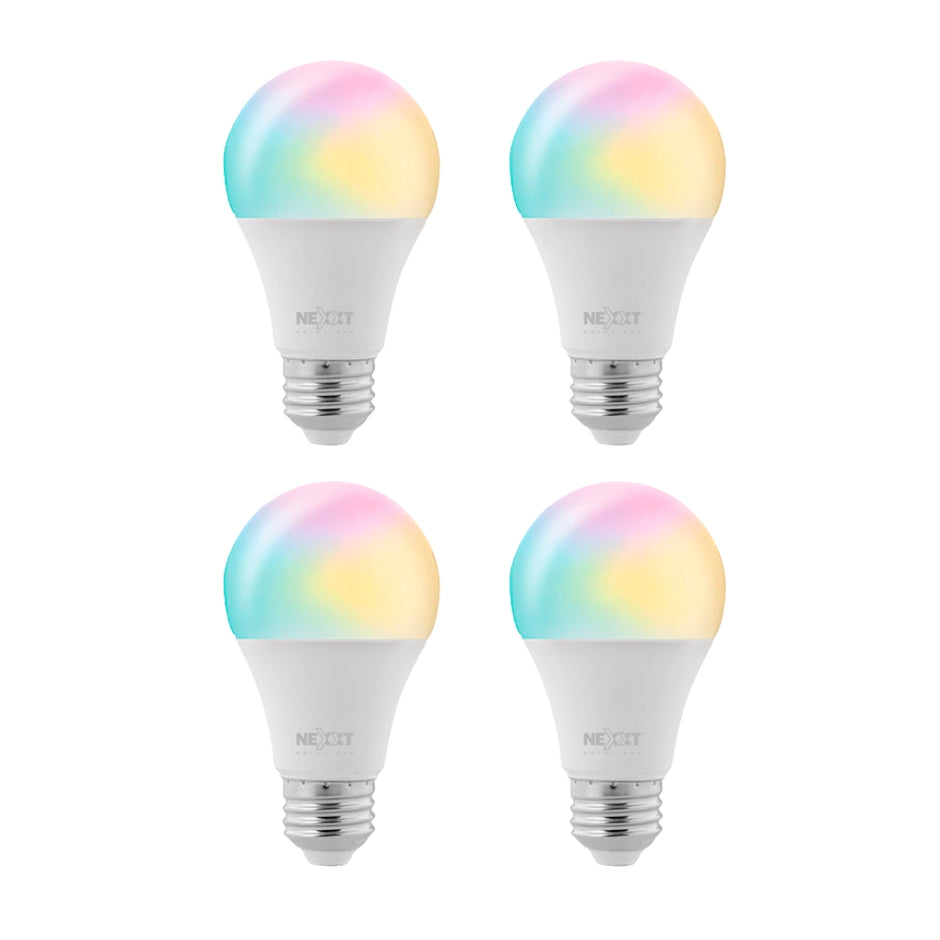 Bombilla Led Rgb Inteligente Wifi Nexxt Nhb-c110m, 4 Pack