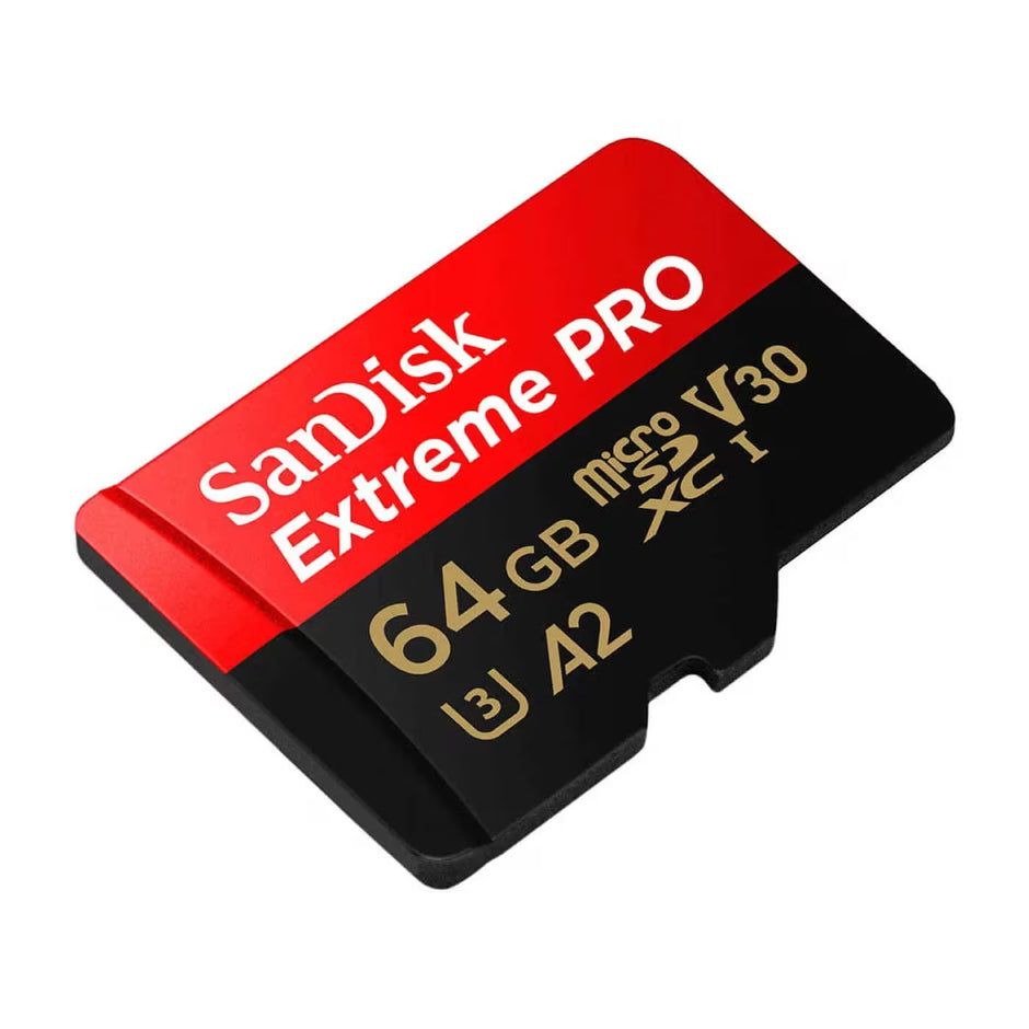 Memoria Micro SD 64GB SanDisk Extreme PRO 200MB/s A2 V30 U3 4K UHD GoPro Drone + Adaptador SD