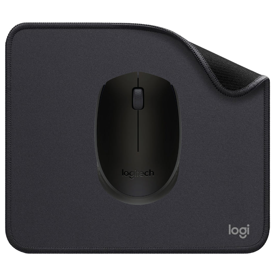 Mouse Inalámbrico Logitech M170 + Pad Studio Series, Negro