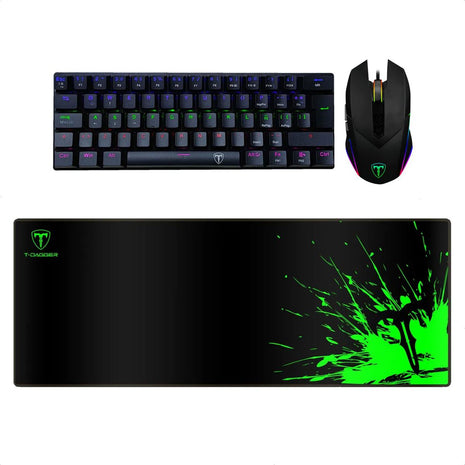 Combo gamer Teclado Gamer Mecánico T-Dagger T-TGK321 + Mouse T-TGM301 + Padmouse Lava L T-TMP300