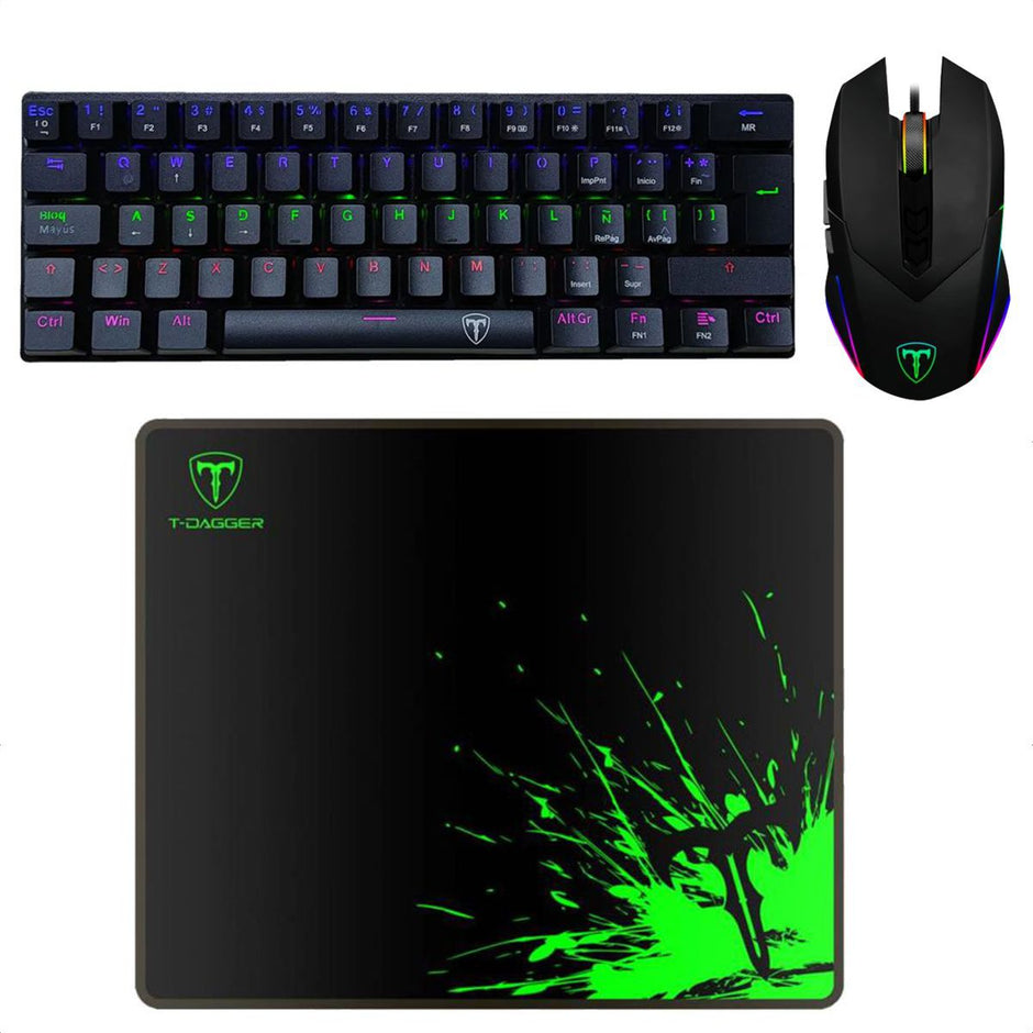 Combo Gamer T-Dagger Arena T-TGK321 + Lieutenant T-TGM301 + Padmouse Lava T-TMPO200