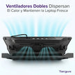 Base Refrigerante Targus AWE81US Reclinable con 4 Puertos USB para Laptop con Ventilación Activa