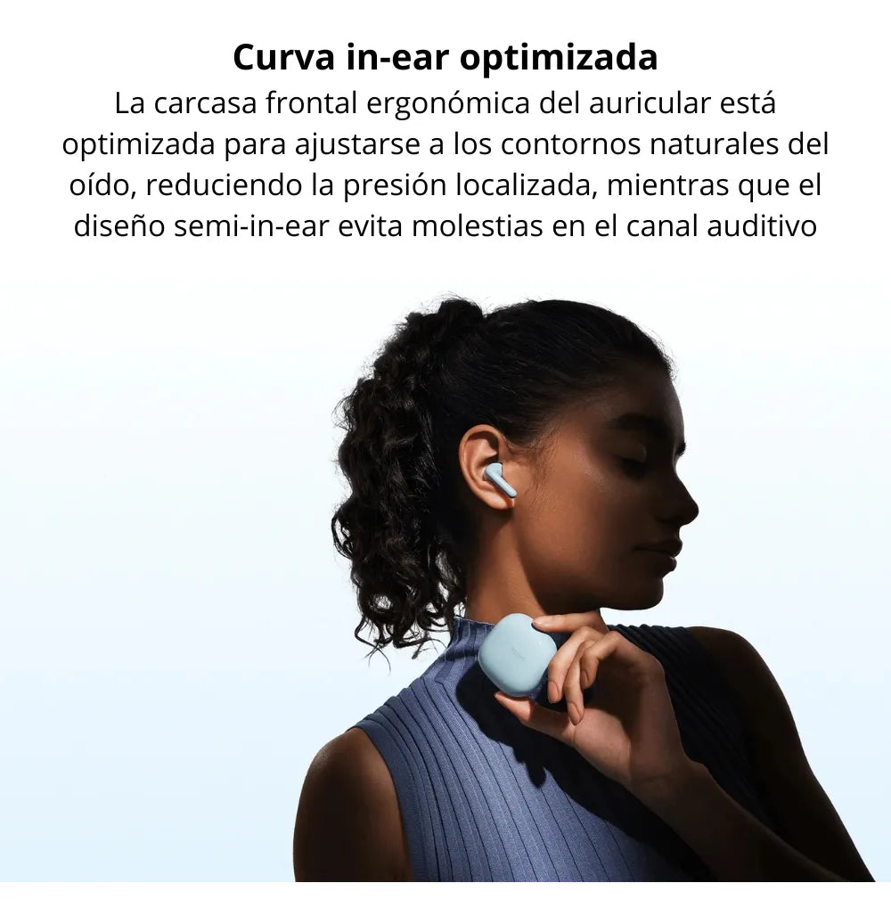 Audífonos Inalámbricos Xiaomi Redmi Buds 8 Active TWS Bluetooth 5.4 Micrófono Dual IA 37h Batería, IP54 - Blanco